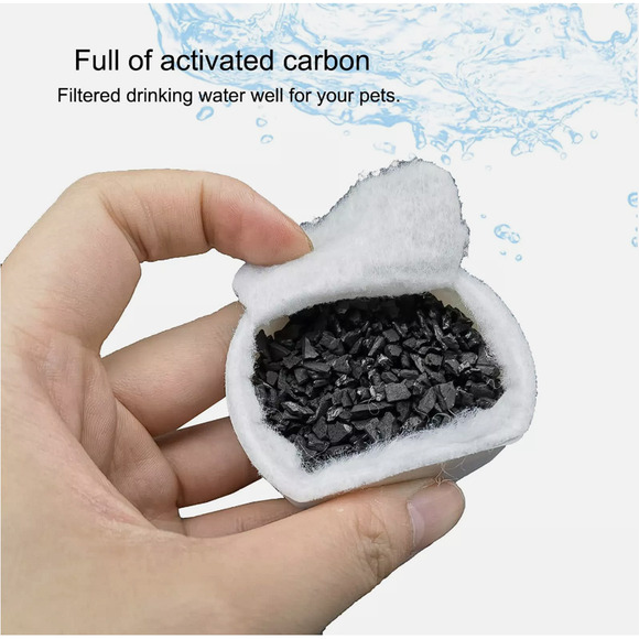 PetSafe Drinkwell Fountain Replacement Carbon Filters w/ 6 Foam Pre-Filters New - Picture 5 of 8